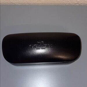 Coach Sleek Black Leather Eyewear Case